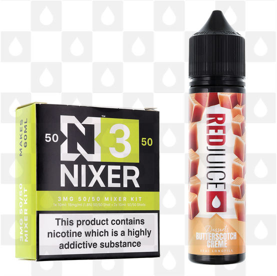 Butterscotch Creme | Desserts by RedJuice E Liquid | 60ml Long Fill, Nicotine Type: Regular Nicotine, Strength & Size: 03mg • 60ml • Inc Shots (50/50)