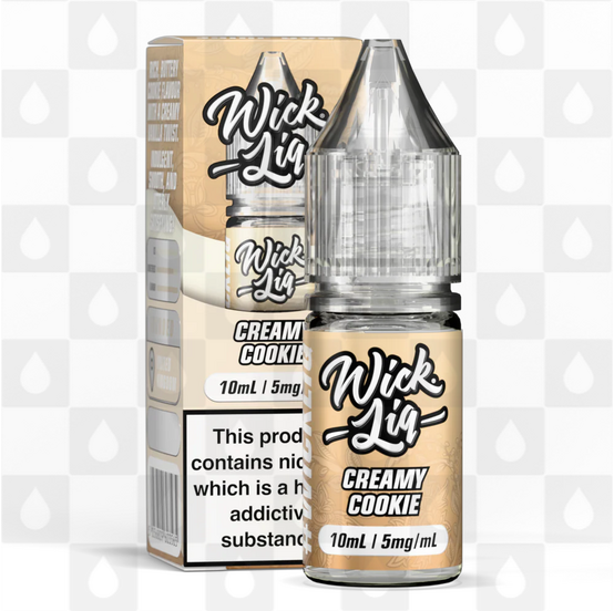 Creamy Cookie by Wick Liq Bar Juice E Liquid | 10ml Nic Salt, Strength & Size: 05mg • 10ml