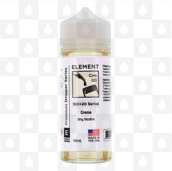 Crema by Element E Liquid | 100ml Short Fill, Strength & Size: 0mg • 100ml (120ml Bottle)
