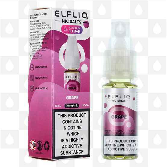 Grape by Elfliq | Elf Bar E Liquid | Nic Salt, Strength & Size: 05mg • 10ml
