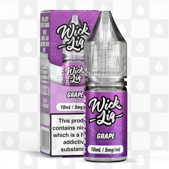Grape by Wick Liq Bar Juice E Liquid | 10ml Nic Salt, Strength & Size: 05mg • 10ml