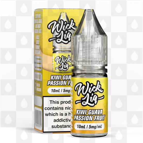 Kiwi Guava Passion Fruit by Wick Liq Bar Juice E Liquid | 10ml Nic Salt, Strength & Size: 05mg • 10ml
