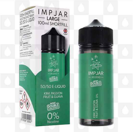 Kiwi Passionfruit Guava by Imp Jar E Liquid | 50ml & 100ml Short Fill, Strength & Size: 0mg • 100ml (120ml Bottle)