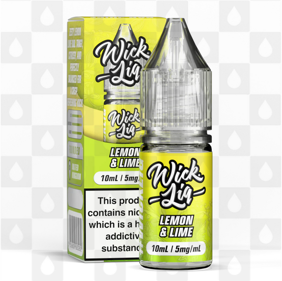 Lemon & Lime by Wick Liq Bar Juice E Liquid | 10ml Nic Salt, Strength & Size: 10mg • 10ml