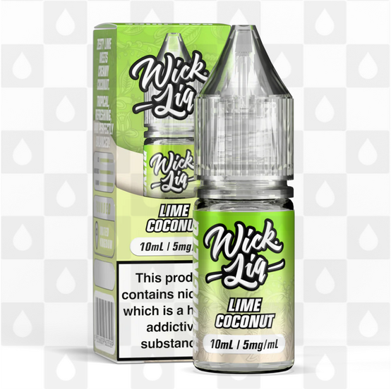 Lime Coconut by Wick Liq Bar Juice E Liquid | 10ml Nic Salt, Strength & Size: 10mg • 10ml