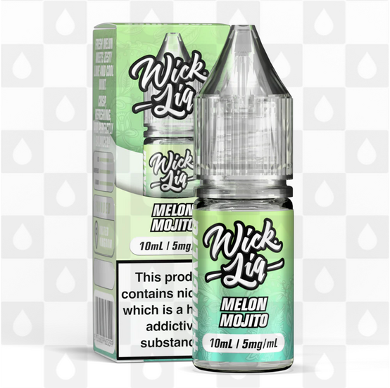 Melon Mojito by Wick Liq Bar Juice E Liquid | 10ml Nic Salt, Strength & Size: 10mg • 10ml