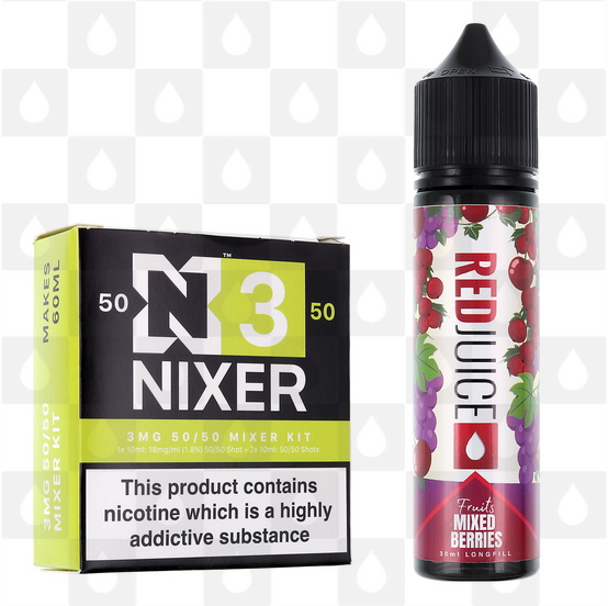 Mixed Berries | Fruits by RedJuice E Liquid | 60ml Long Fill, Nicotine Type: Regular Nicotine, Strength & Size: 03mg • 60ml • Inc Shots (50/50)