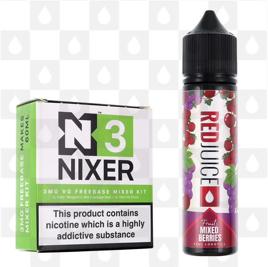 Mixed Berries | Fruits by RedJuice E Liquid | 60ml Long Fill, Nicotine Type: Regular Nicotine, Strength & Size: 03mg • 60ml • Inc Shots (70/30)