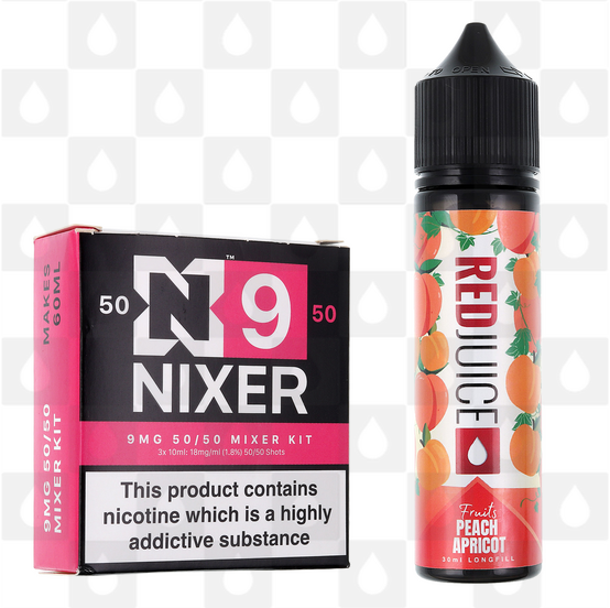 Peach Apricot | Fruits by RedJuice E Liquid | 60ml Long Fill, Nicotine Type: Regular Nicotine, Strength & Size: 09mg • 60ml • Inc Shots (50/50)