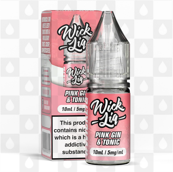 Pink Gin & Tonic by Wick Liq Bar Juice E Liquid | 10ml Nic Salt, Strength & Size: 10mg • 10ml