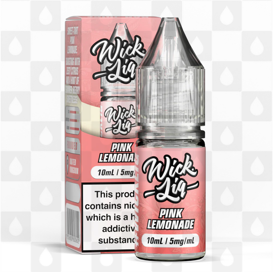 Pink Lemonade by Wick Liq Bar Juice E Liquid | 10ml Nic Salt, Strength & Size: 10mg • 10ml