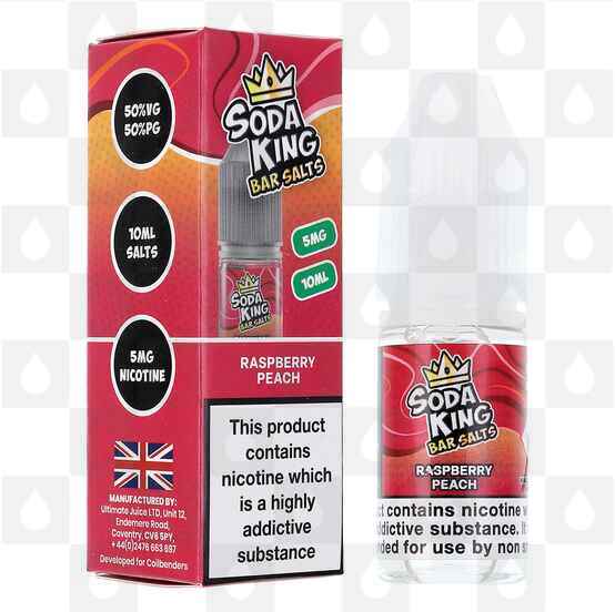 Raspberry Peach by Soda King E Liquid | 10ml Nic Salt, Strength & Size: 05mg • 10ml