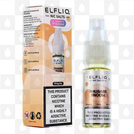 Rhubarb Snoow by Elfliq | Elf Bar E Liquid | 10ml Nic Salt, Strength & Size: 10mg • 10ml