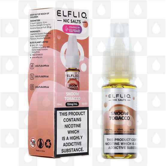 Snoow Tobacco (Cream Tobacco)​ by Elfliq | Elf Bar E Liquid | Nic Salt, Strength & Size: 05mg • 10ml