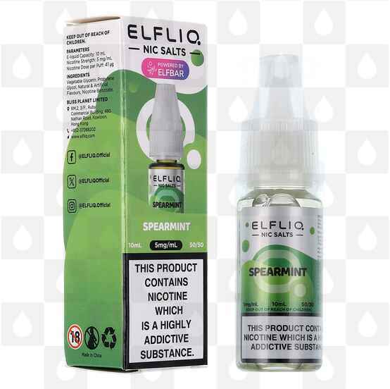 Spearmint by Elfliq | Elf Bar E Liquid | Nic Salt, Strength & Size: 10mg • 10ml
