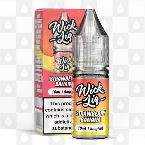 Strawberry Banana by Wick Liq Bar Juice E Liquid | 10ml Nic Salt, Strength & Size: 05mg • 10ml