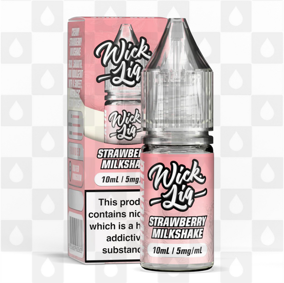 Strawberry Milkshake by Wick Liq Bar Juice E Liquid | 10ml Nic Salt, Strength & Size: 05mg • 10ml