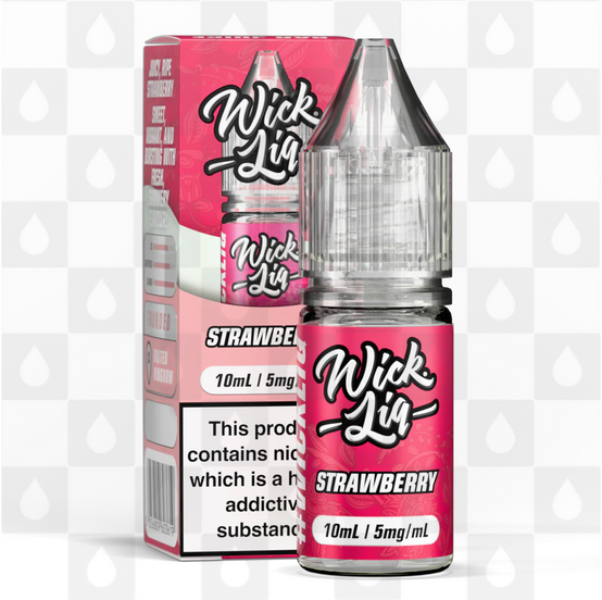 Strawberry by Wick Liq Bar Juice E Liquid | 10ml Nic Salt, Strength & Size: 05mg • 10ml