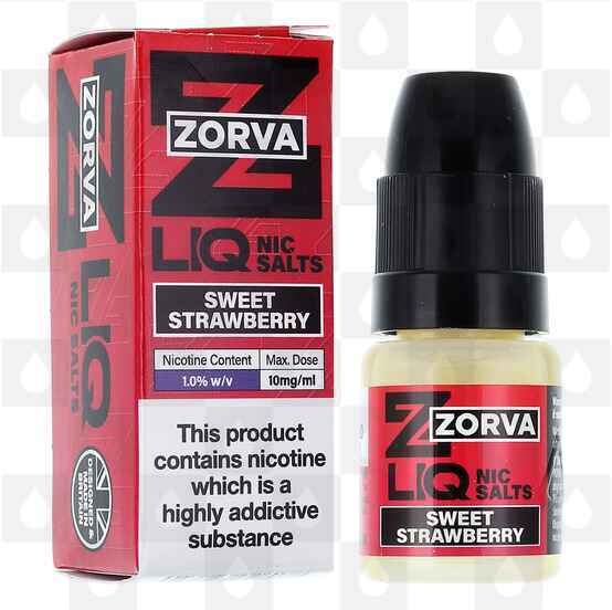 Sweet Strawberry by Zorva Liq E Liquid | 10ml Nic Salt, Strength & Size: 10mg • 10ml
