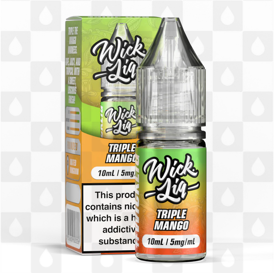 Triple Mango by Wick Liq Bar Juice E Liquid | 10ml Nic Salt, Strength & Size: 05mg • 10ml