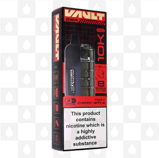 Vault Bar 10K | Pre-Filled Pod Kit, Strength & Puff Count: 20mg • 10,000 Puffs, Flavour: Fizzy Cherry Apple