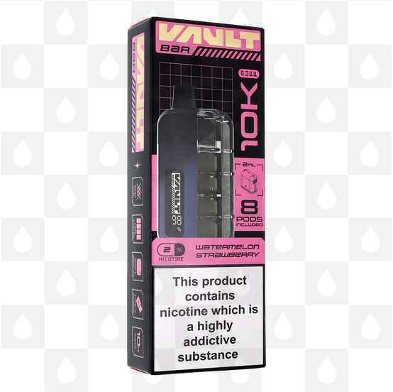 Vault Bar 10K | Pre-Filled Pod Kit, Strength & Puff Count: 20mg • 10,000 Puffs, Flavour: Watermelon Strawberry