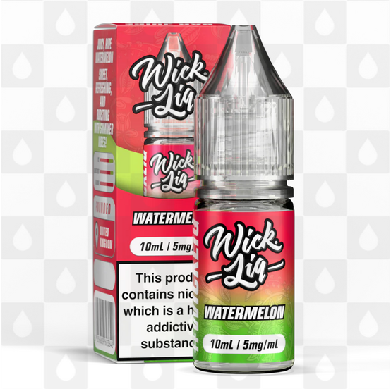 Watermelon by Wick Liq Bar Juice E Liquid | 10ml Nic Salt, Strength & Size: 20mg • 10ml
