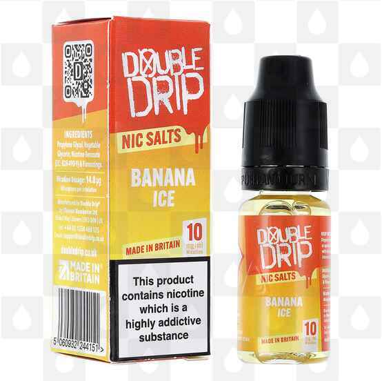 Banana Ice by Double Drip E Liquid | 10ml Nic Salt, Strength & Size: 10mg • 10ml