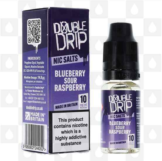 Blueberry Sour Raspbery by Double Drip E Liquid | 10ml Nic Salt, Strength & Size: 10mg • 10ml