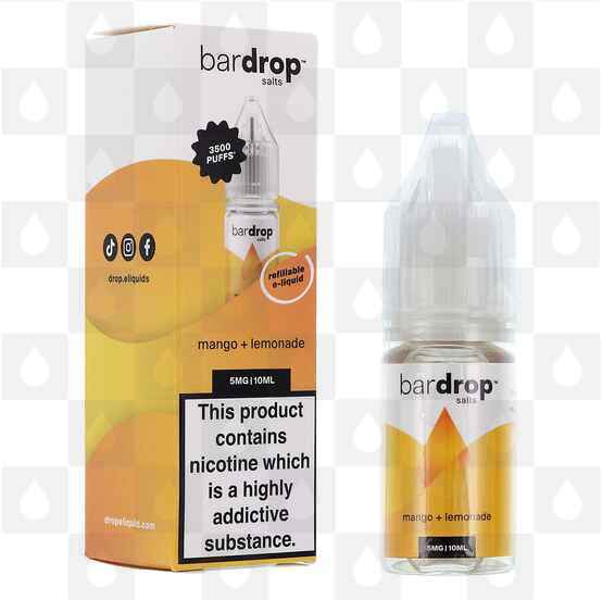 Mango Lemonade by Bar Drop E Liquid | 10ml Nic Salt, Strength & Size: 10mg • 10ml