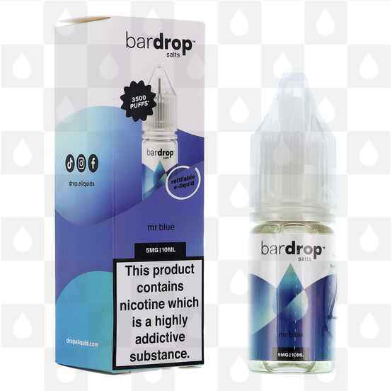 Mr Blue by Bar Drop E Liquid | 10ml Nic Salt, Strength & Size: 10mg • 10ml