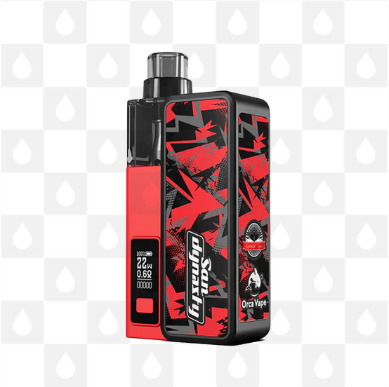 San Dynasty Pod Kit By Orca Vape X Gerobak, Selected Colour: Cherry Red