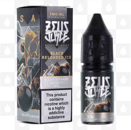 Black Reloaded Ice by Zeus Juice E Liquid | 10ml Nic Salt, Strength & Size: 05mg • 10ml
