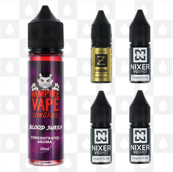 Blood Sukka by Vampire Vape | 60ml Longfill, Nicotine Type: Nicotine Salt, Strength & Size: 3mg Salt • 60ml • Inc. Shots (50/50)