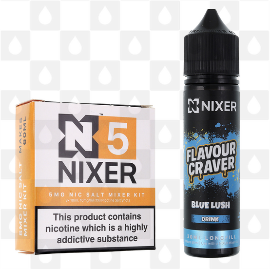 Blue Lush by Flavour Craver x Nixer E Liquid | 60ml Long Fill, Nicotine Type: Nicotine Salt, Strength & Size: 5mg Salt • 60ml • Inc. Shots (50/50)