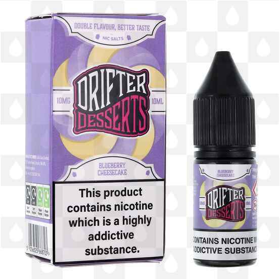 Blueberry Cheesecake | Desserts by Drifter Bar Juice E Liquid | 10ml Nic Salt, Strength & Size: 10mg • 10ml