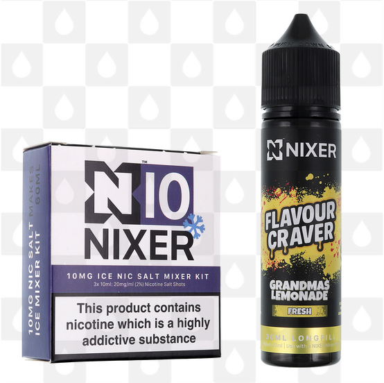 Grandma's Lemonade by Flavour Craver x Nixer E Liquid | 60ml Long Fill, Nicotine Type: Nicotine Salt, Strength & Size: 10mg Salt Ice • 60ml • Inc. Shots (50/50)