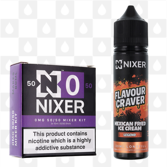Mexican Fried Ice Cream by Flavour Craver x Nixer E Liquid | 60ml Long Fill, Nicotine Type: Nicotine Free, Strength & Size: 0mg • 60ml • Inc. Shots (50/50)