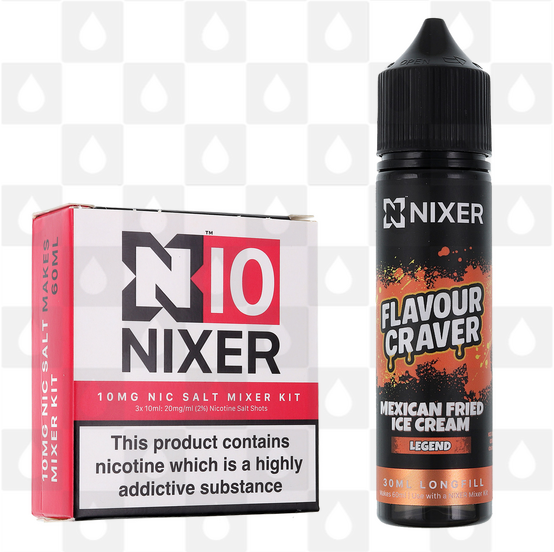 Mexican Fried Ice Cream by Flavour Craver x Nixer E Liquid | 60ml Long Fill, Nicotine Type: Nicotine Salt, Strength & Size: 10mg Salt • 60ml • Inc. Shots (50/50)