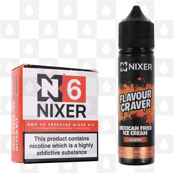 Mexican Fried Ice Cream by Flavour Craver x Nixer E Liquid | 60ml Long Fill, Nicotine Type: Regular Nicotine, Strength & Size: 6mg • 60ml • Inc. Shots (70/30)