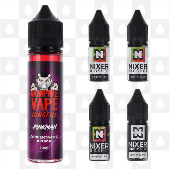 Pinkman by Vampire Vape | 60ml Longfill, Nicotine Type: Regular Nicotine, Strength & Size: 9mg • 60ml • Inc. Shots (50/50)