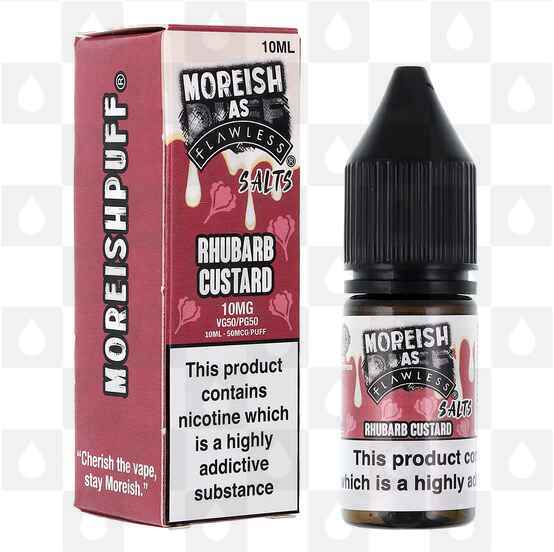 Rhubarb Custard by Moreish as Flawless E Liquid | 10ml Nic Salt, Strength & Size: 20mg • 10ml