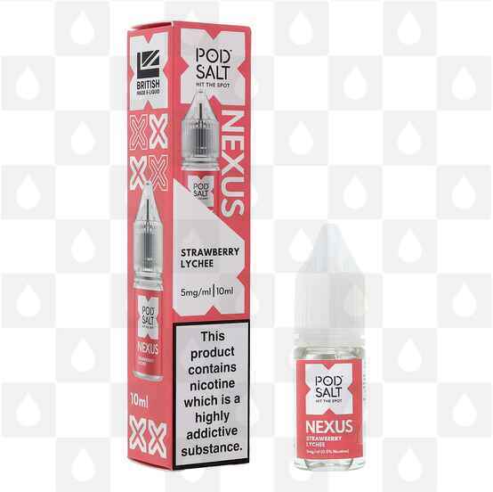 Strawberry Lychee By Nexus Pod Salt E Liquid | 10ml Nic Salt, Strength & Size: 05mg • 10ml