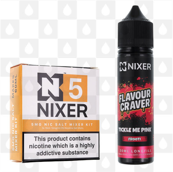 Tickle Me Pink by Flavour Craver x Nixer E Liquid | 60ml Long Fill, Nicotine Type: Nicotine Salt, Strength & Size: 5mg Salt • 60ml • Inc. Shots (50/50)