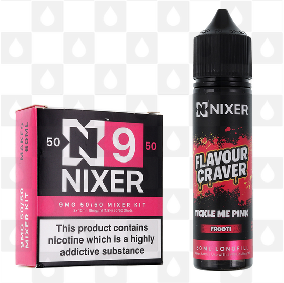 Tickle Me Pink by Flavour Craver x Nixer E Liquid | 60ml Long Fill, Nicotine Type: Regular Nicotine, Strength & Size: 9mg • 60ml • Inc. Shots (50/50)