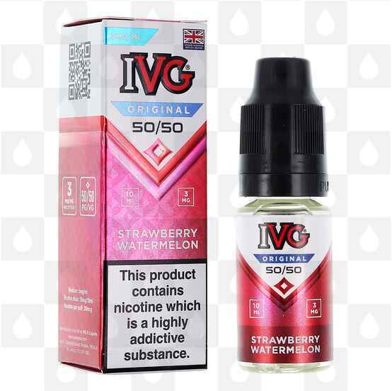 Strawberry Watermelon 50/50 By IVG Original E Liquid | 10ml Bottles, Strength & Size: 12mg • 10ml