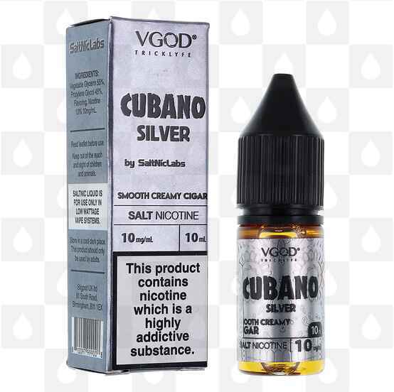 Cubano Silver by VGOD E Liquid | 10ml Nic Salt, Strength & Size: 10mg • 10ml