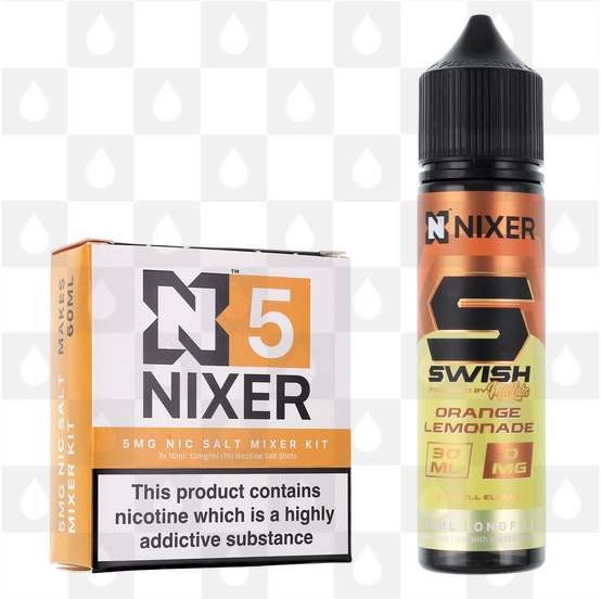 Orange Lemonade by Swish E Liquid | 60ml Longfill, Nicotine Type: Nicotine Salt, Strength & Size: 5mg Salt • 60ml • Inc. Shots (50/50)